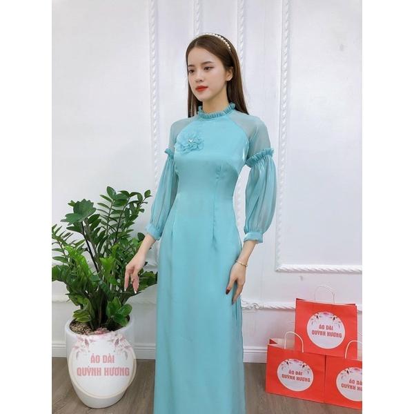 Áo dài 4 tà tay cách điệu trẻ trung sang chảnh kèm quần