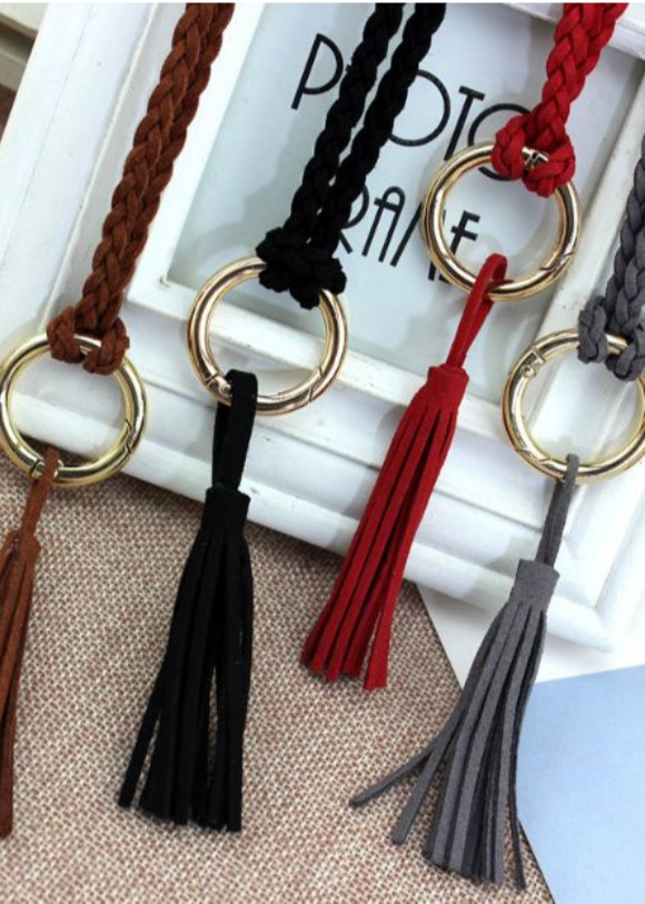 Thắt lưng dây manh kết binh khoen tròn nhiều màu ( dạng cột