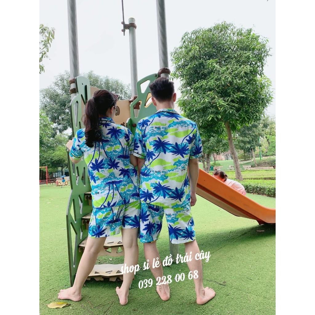 Đồ đi biển mẫu dừa nền trắng