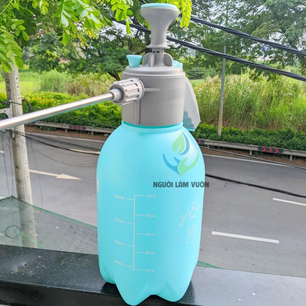 Bình xịt tưới cây phun sương 2 lít màu xanh biển tặng kèm cây nối dài 20cm