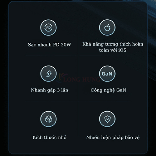 Cốc sạc Cuktech GaN 1C 20W HA716C - Hàng chính hãng