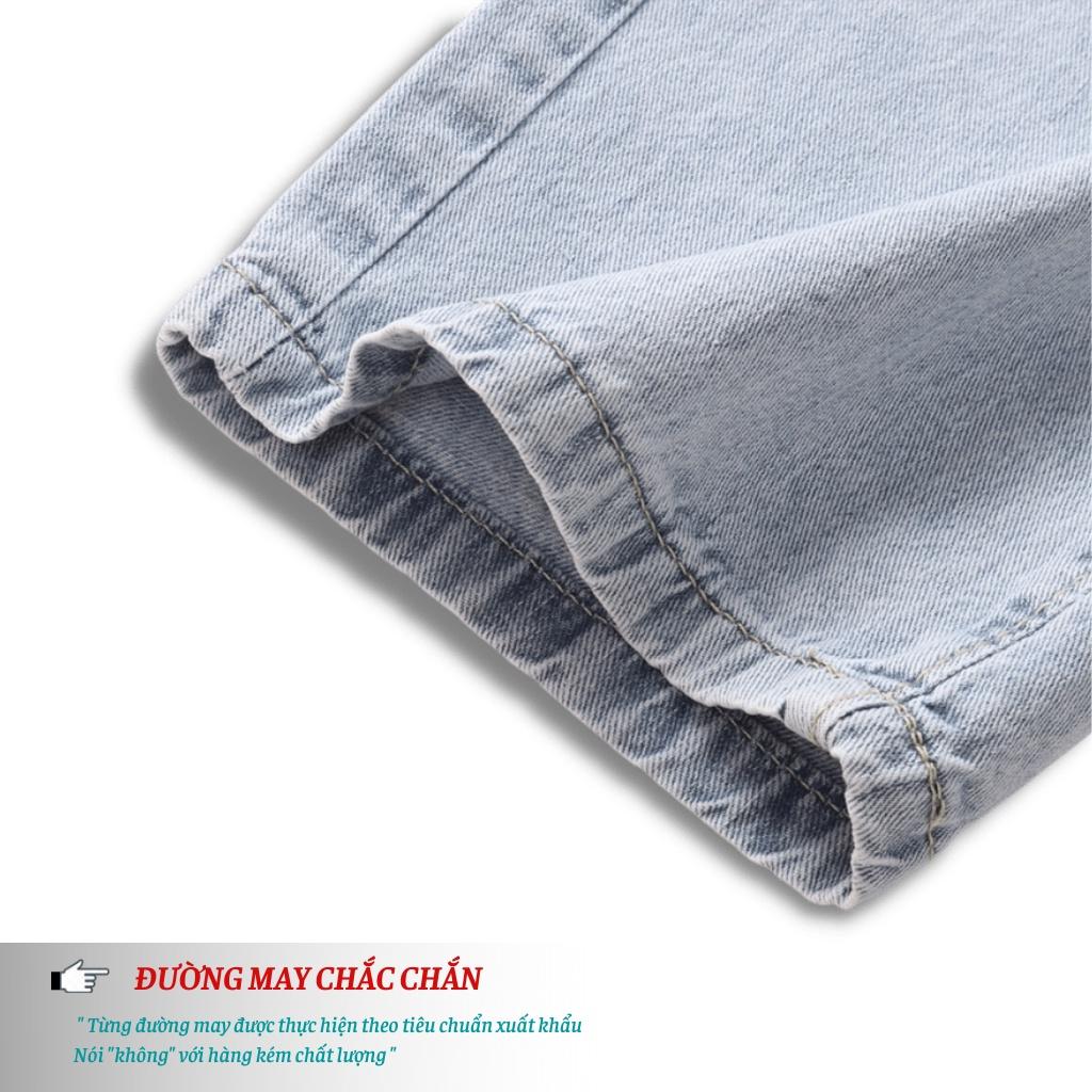 Quần baggy nam quần jean nam ống rộng suông đứng chất bò cao cấp PATADO TR01