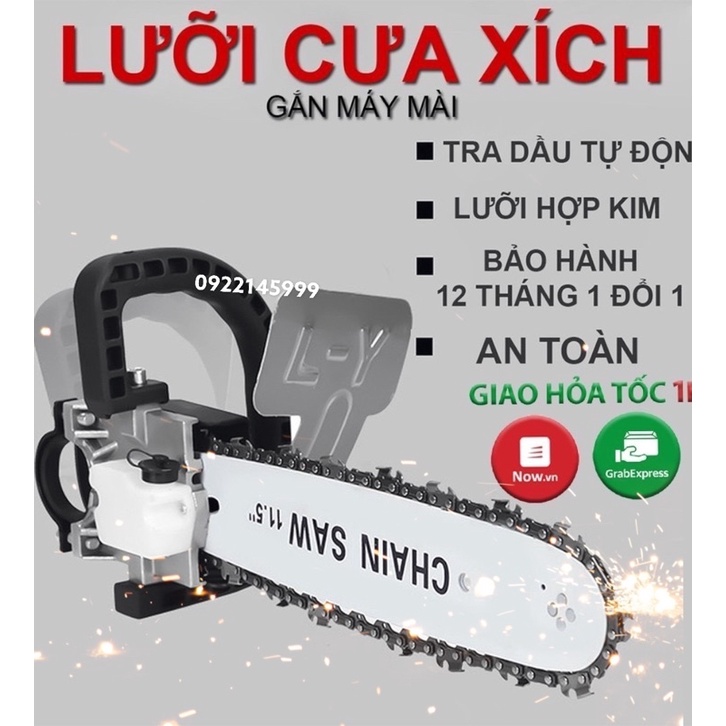 Bộ nam cưa xích nắp vào máy mài