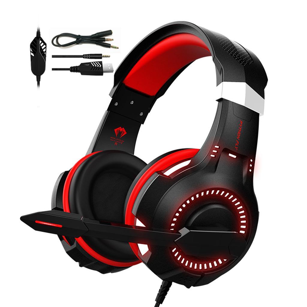 Blesiya Over Ear Gaming Headset with MIC Earpiece 3.5mm Interface