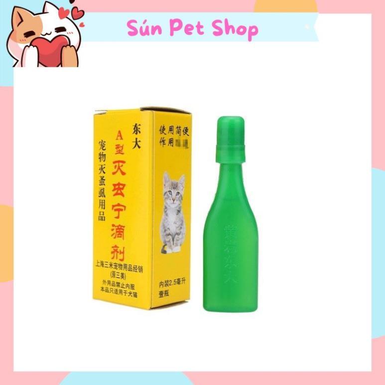 Nhỏ gáy trị ve rận cho chó mèo 2,5ml