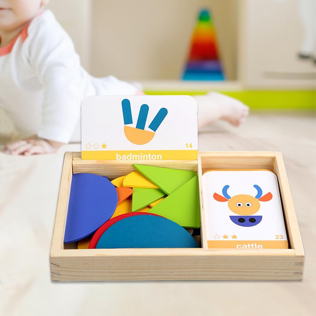 Wooden Jigsaw Puzzle Toy Games Montessori Educational Toys For Kids Gift