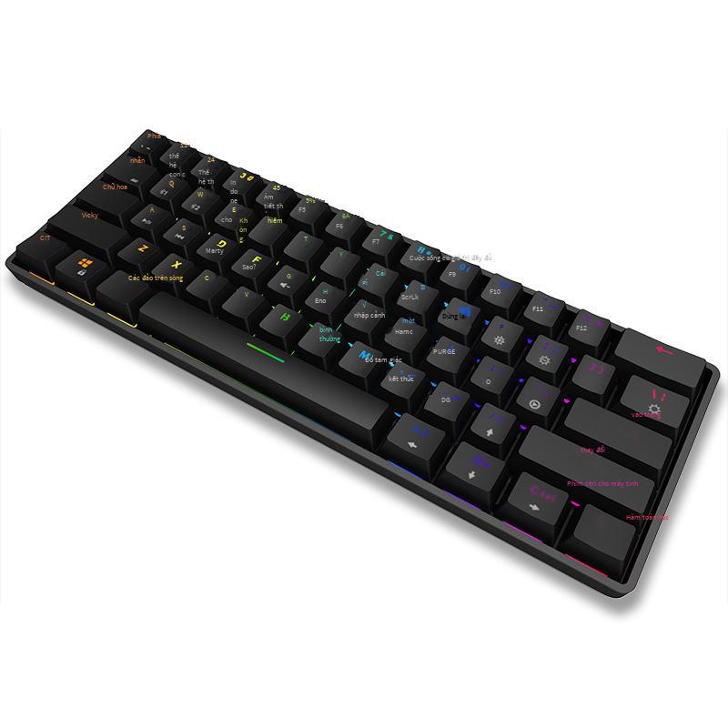 Khuyến Mãi Crack K28 Game Có Dây Bàn Phím Cơ RGB Di Động Điện Thoại Máy Tính Bảng MCA Chơi Game Không Dây Bluetooth Bàn Phím Cơ