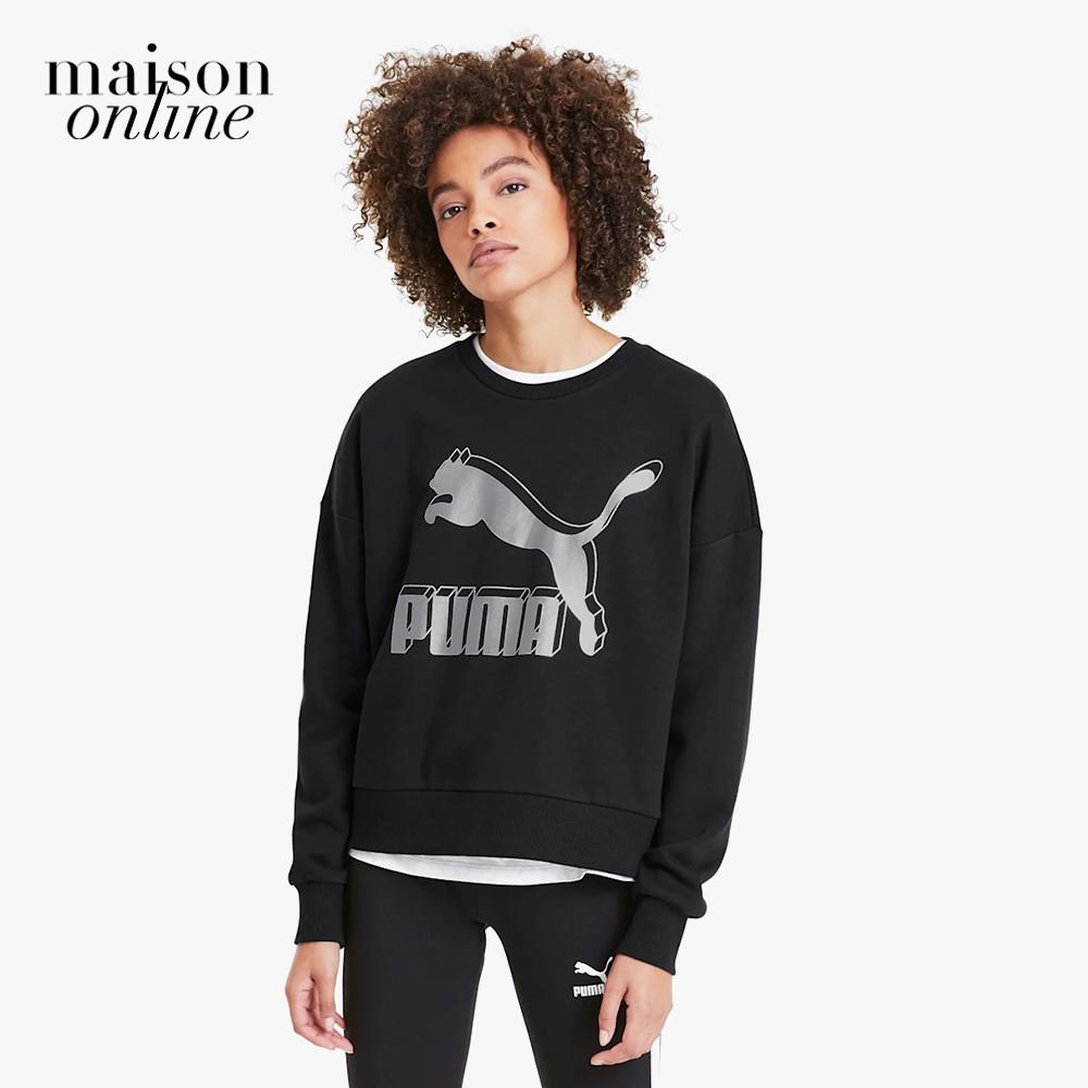 PUMA - Áo sweater Classics Logo Metallic Crew 597049-71