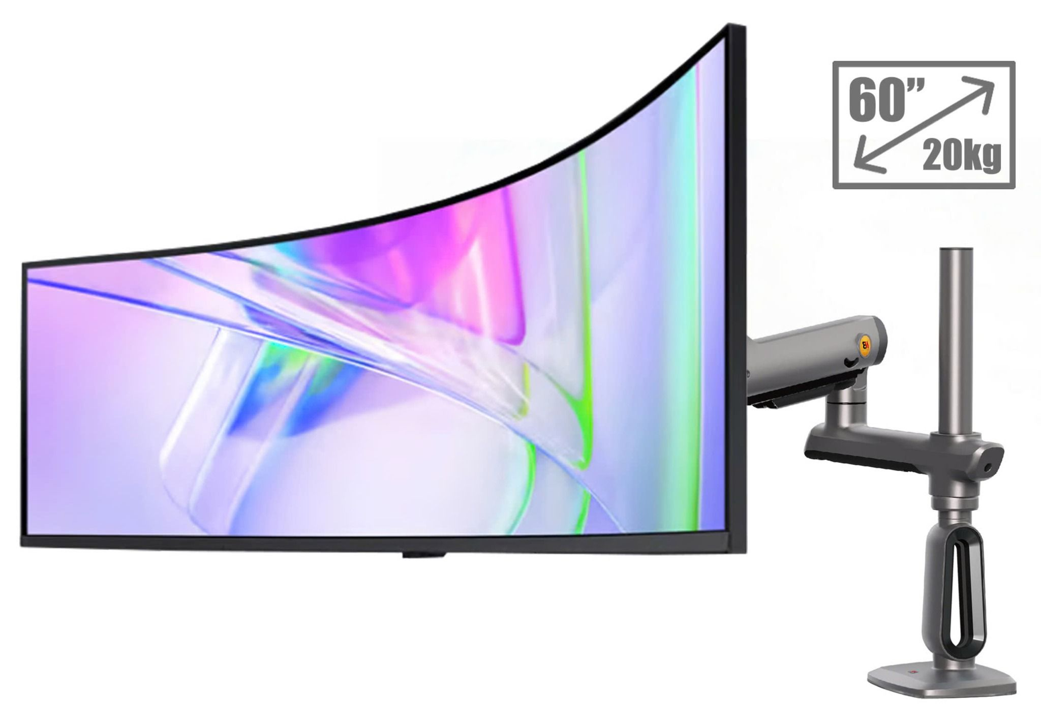 Giá Treo Màn Hình LCD Gắn Bàn NB A7 Xám Đen (27" - 50") – Hàng Chính Hãng