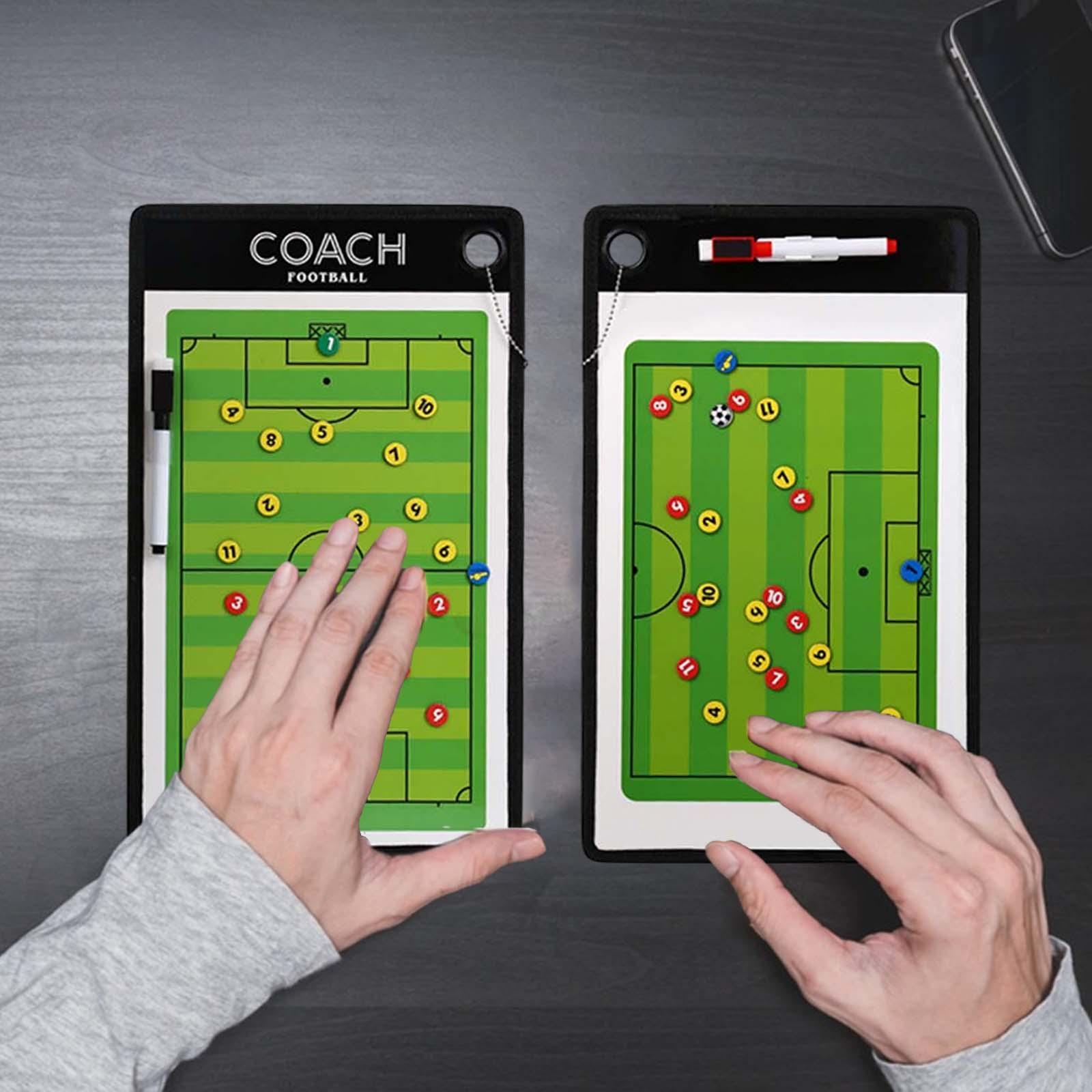 Double Sided Coaches Board Basketball Soccer Strategy Board Training Aid