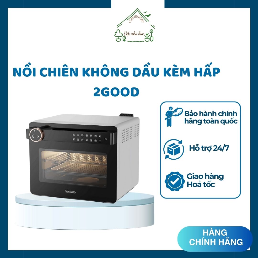 Nồi Chiên Không Dầu Kèm Hấp 2GOOD S100 (20 Lít)- Hàng Chính Hãng