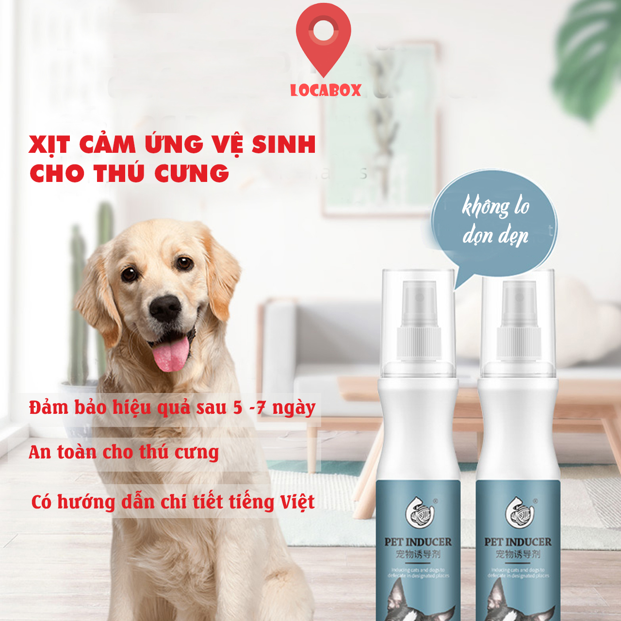 Cách dạy chó đi vệ sinh đúng chỗ - Pet Inducer - chai 150ML