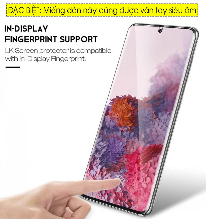 Miếng dán màn hình chống trầy cho Samsung Galaxy S20 Ultra hiệu Vmax (siêu mỏng 0.2mm, độ trong tuyệt đối, chống trầy xước chống bụi) - hàng nhập khẩu