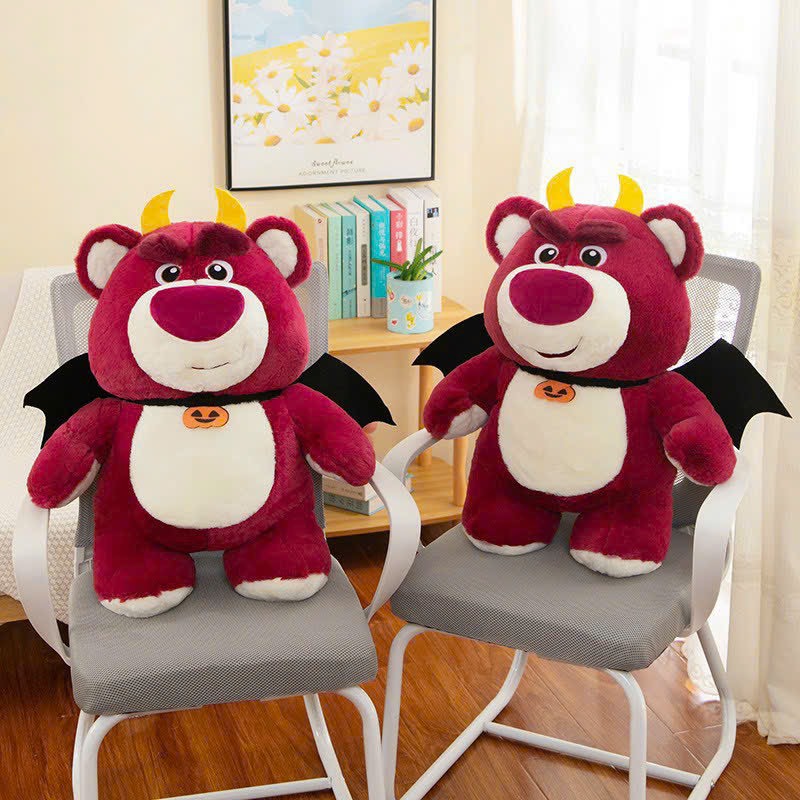 Gấu Bông Lotso cosplay batman, Gấu dâu mặc đồ halloween hàng quảng châu