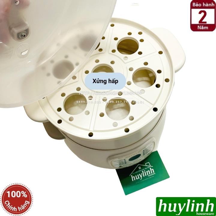 Nồi nấu cháo, chưng yến, hầm cách thuỷ Bennix BN-10SLC - 1 lít - kèm xửng hấp - Hàng chính hãng