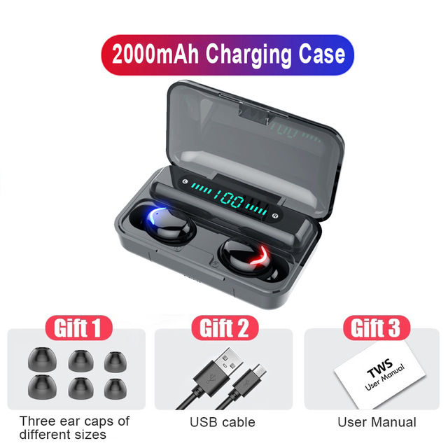 V5.5 F9 Tws Tai Nghe Không Dây Bluetooth Tai Nghe Nhét Tai Thể Thao Chống Thấm Nước Tai Nghe HiFI Stereo Arbuds Cho iPhone Xiaomi Android Pnhone