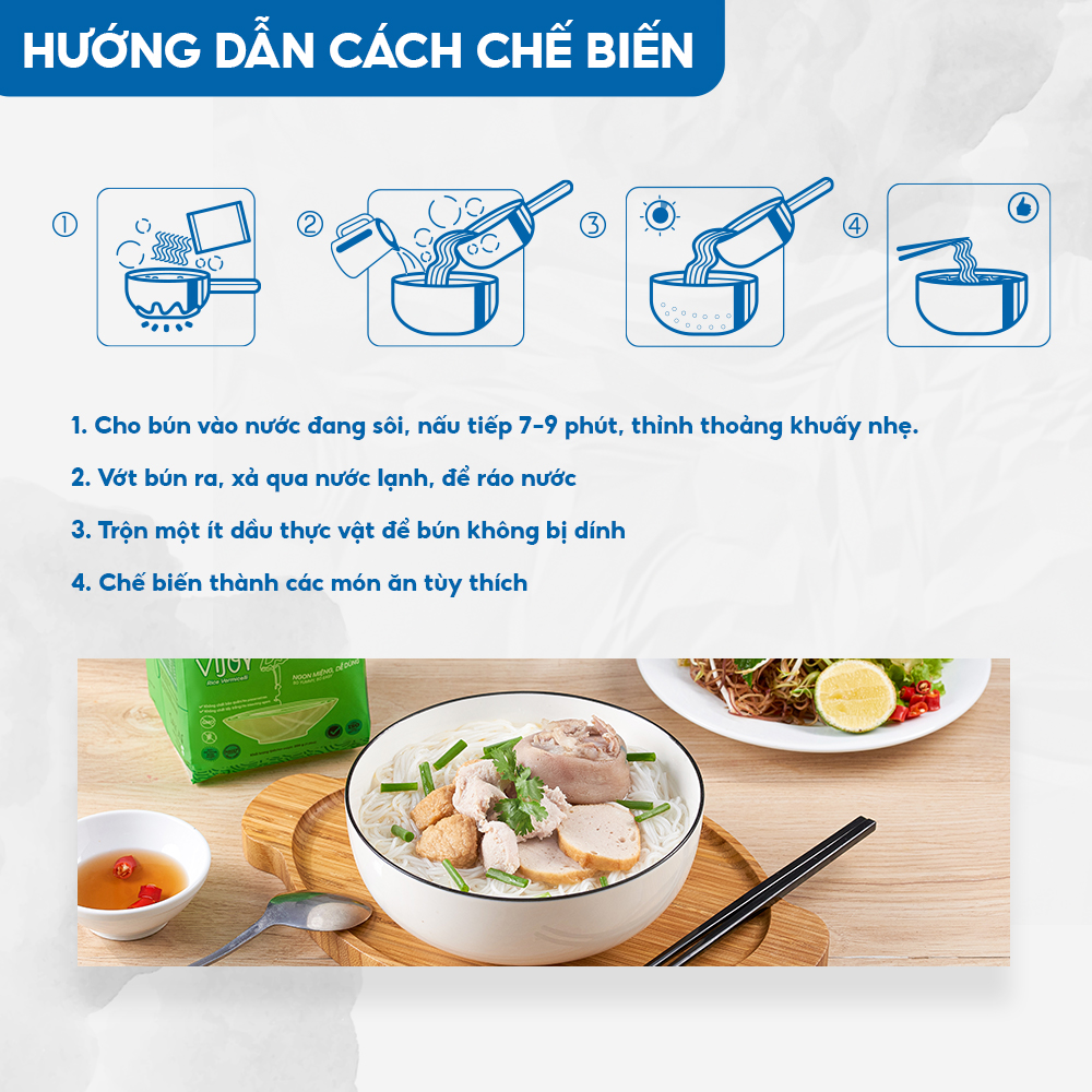 Bún gạo sạch VIJOY Tiện lợi Túi 200g
