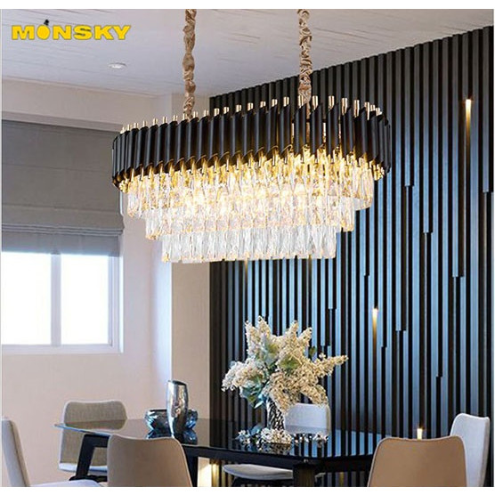 Đèn thả mâm MONA pha lê phong cách hiện đại trang trí nhà cửa sang trọng - .