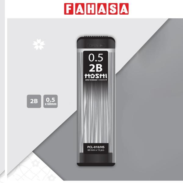 Ruột Chì Hoshi 2B 0.5 mm - Thiên Long PCL-010/HS (15 Ngòi)