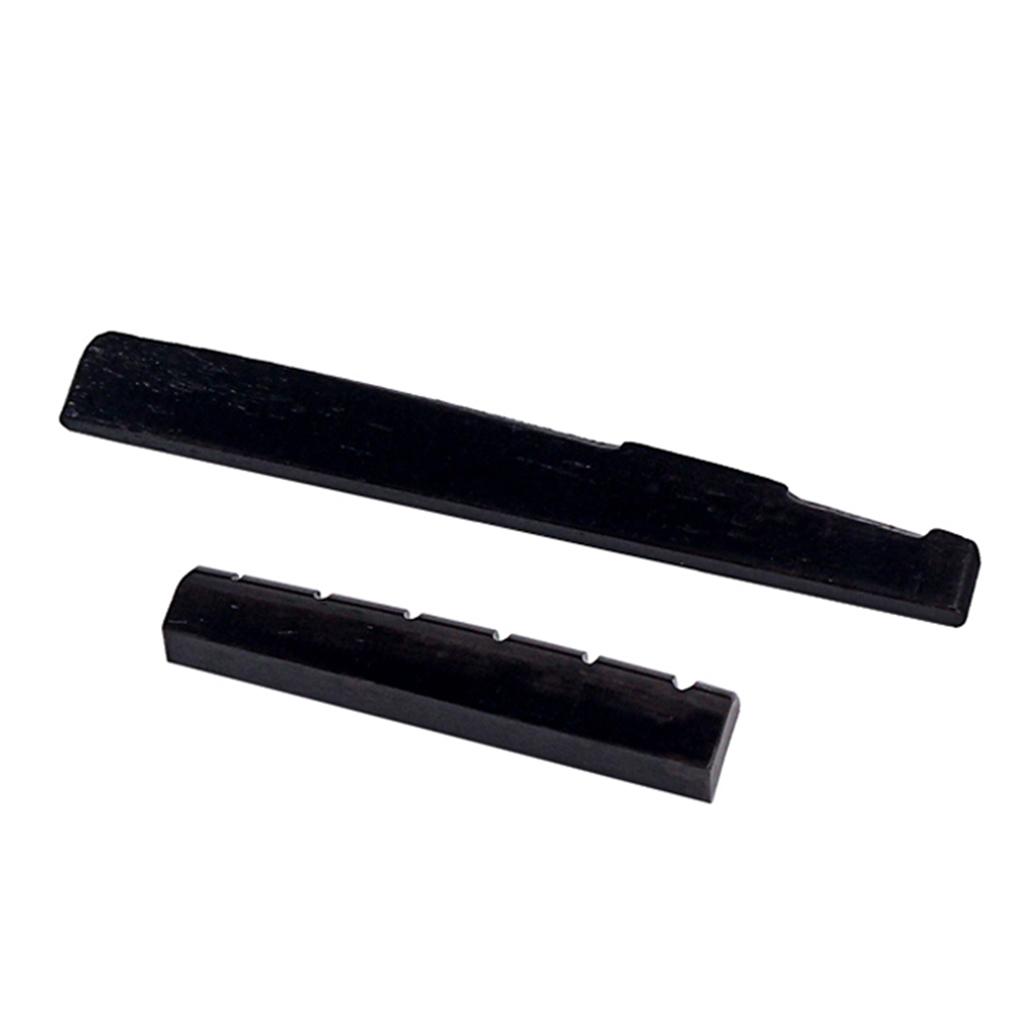 1 Set Black Camel Bone Guitar Bridge Saddle And Nut for Guitar