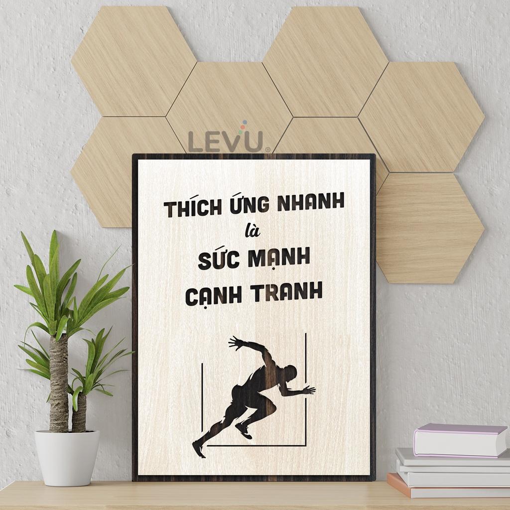 Tranh slogan doanh nghiệp LEVU LV136 "Thích ứng nhanh là sức mạnh cạnh tranh"