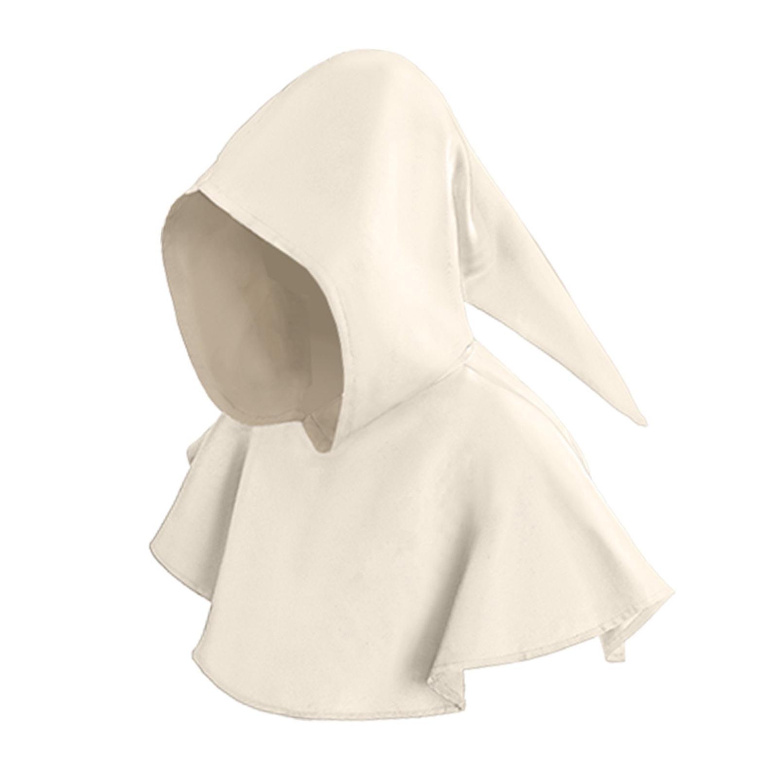 Halloween Cowl Medieval Cowl Hat Cosplay Costume Witch Cowl Hat Funny Halloween Poncho Hooded Poncho Hooded Cloak for Party Day