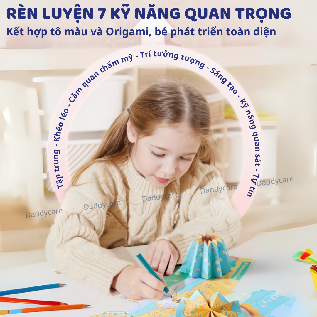Đồ Chơi Cho Bé Gái Thẻ tô màu giấy thủ công Mideer Paper Craft Coloring