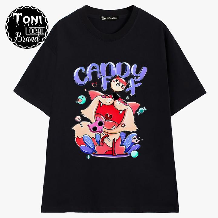 ÁO THUN Tay Lỡ CANDY Local Brand Unisex Cotton 100 Form Rộng Nam Nữ