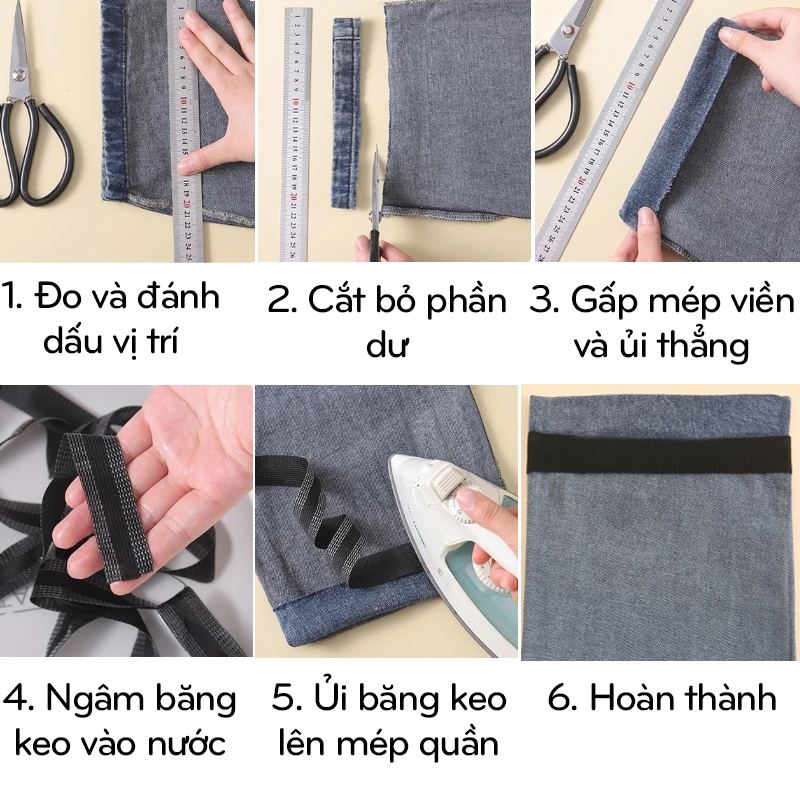 Miếng Dán, Băng Keo Dán Lai Quần Ống Quần, Sửa Quần Áo, Cắt Ngắn Không Cần May Legaxi