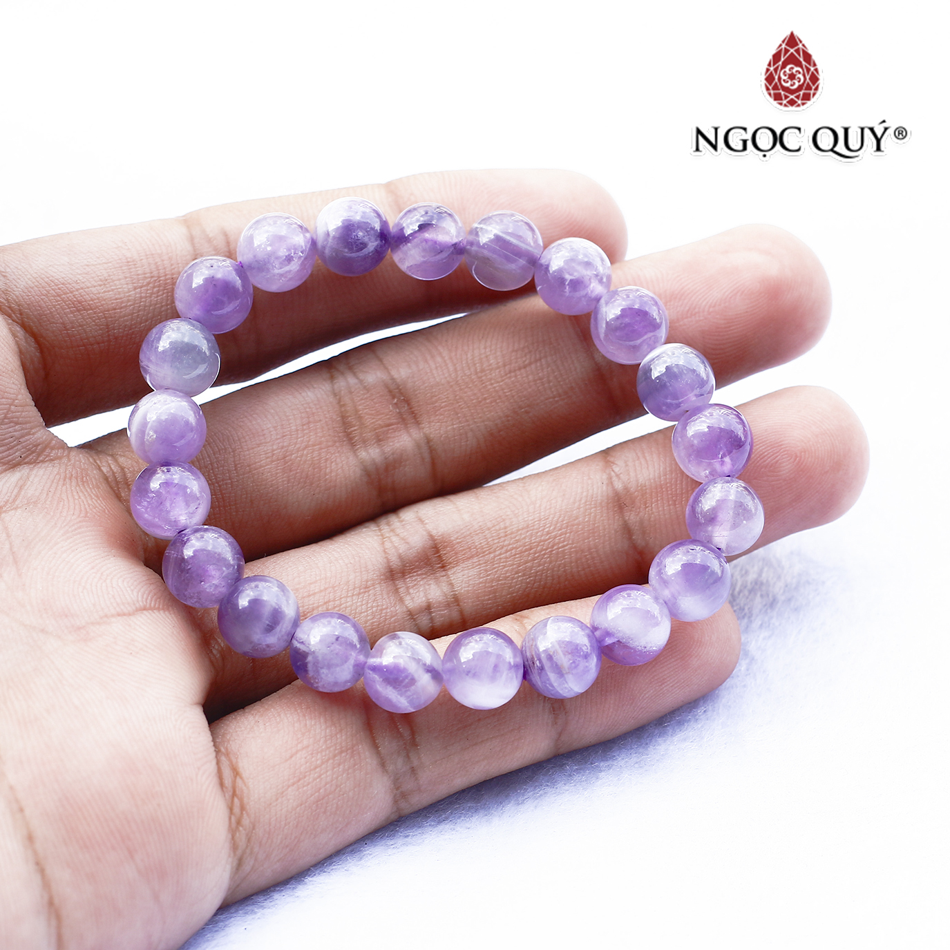 Vòng thạch anh tím ngọc lavender amethyst A mệnh hỏa. thổ - Ngọc Quý Gemstones