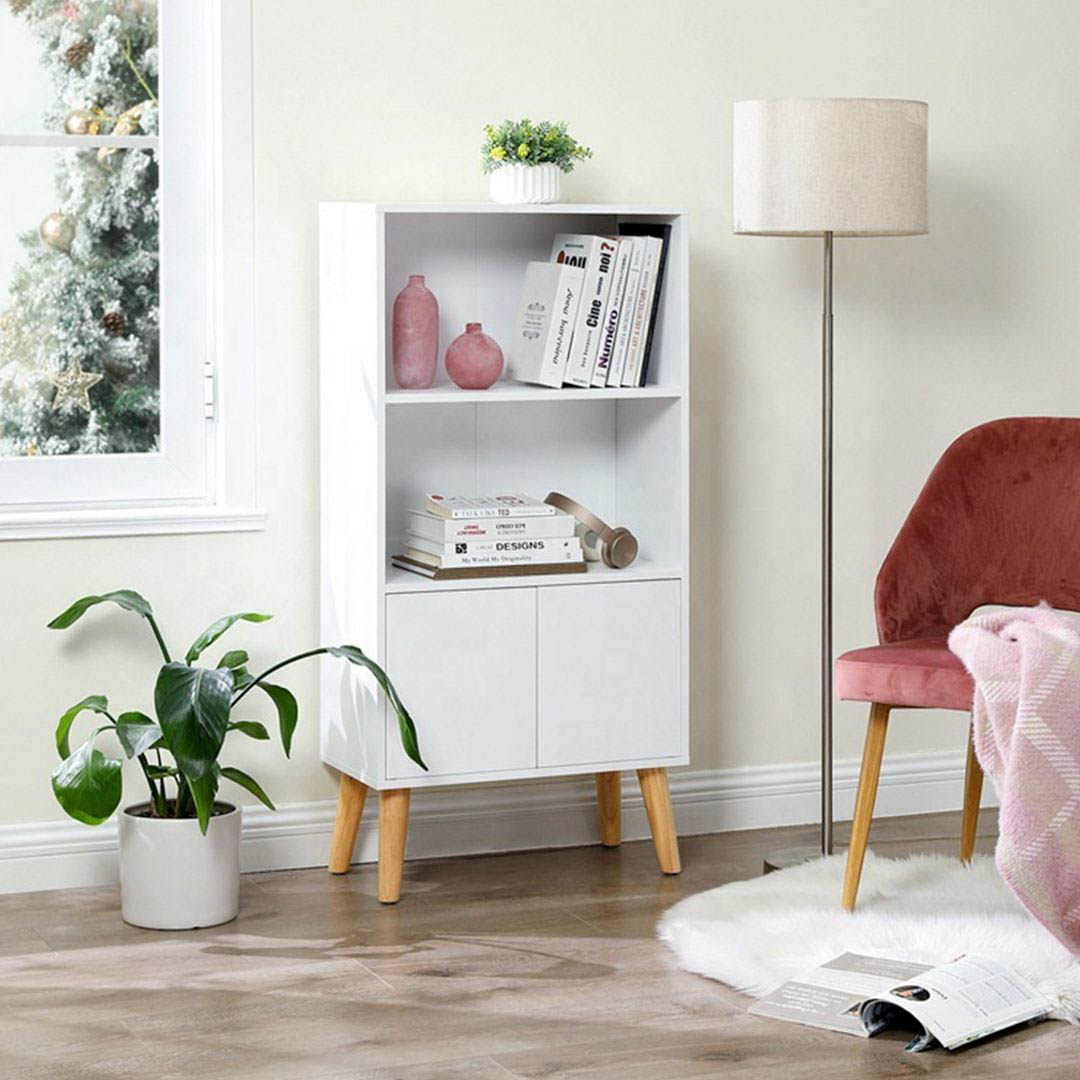 Kệ sách, kệ trang trí gỗ hiện đại SMLIFE Bulla | Gỗ MDF dày 17mm chống ẩm | D60xR30xC120cm