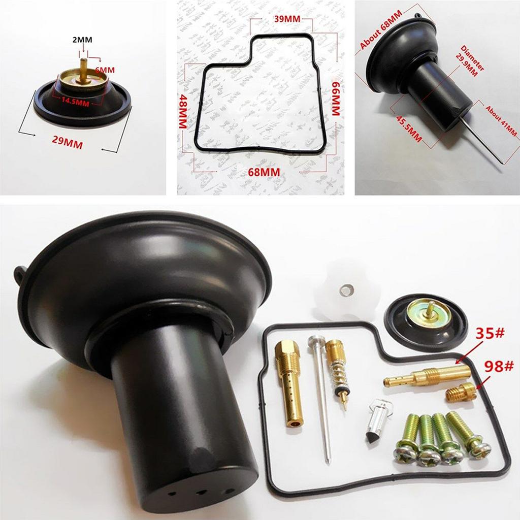 Carburetor Diaphragm Assy w/ Needle Repair & Rebuilt Kit for Honda Steed Shadow VT 400 94'-03', Easy to Use