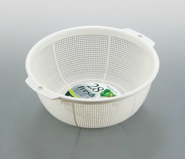 Rổ nhựa tròn Sanada Seiko φ28cm, dùng để chứa/ đựng các loại thực phẩm như rau, củ, trái cây - nội địa Nhật Bản