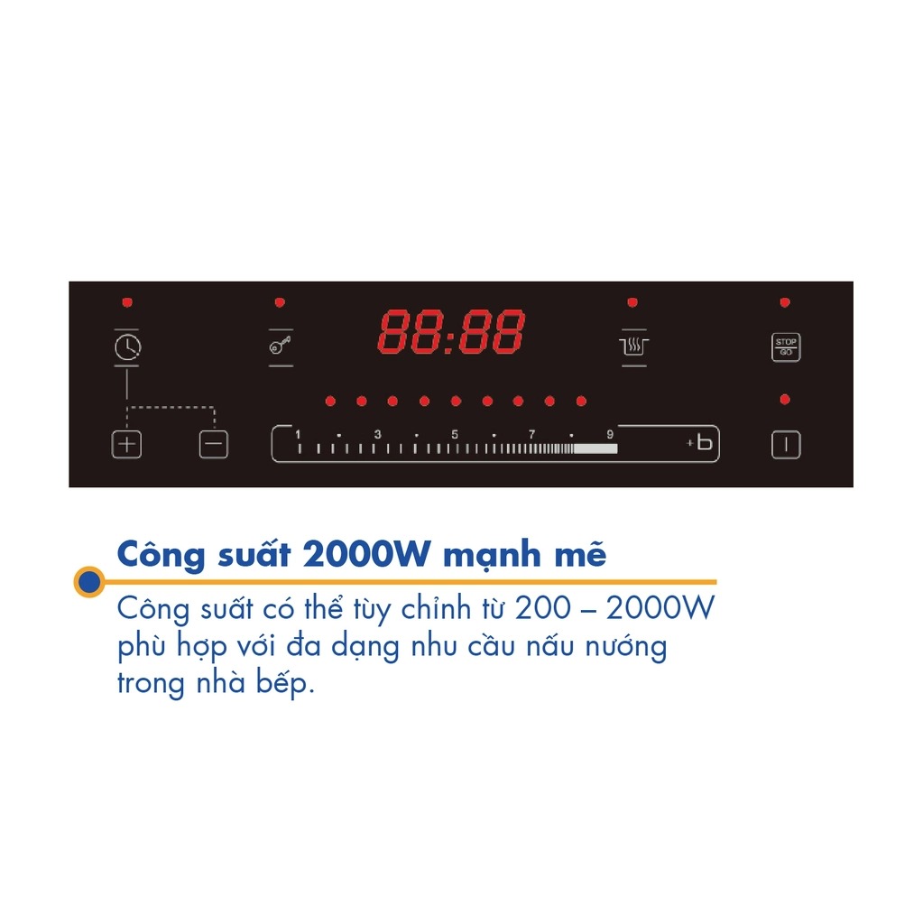 Bếp Từ đơn mini Công suất 1800W, 2000W Cảm ứng Korea King Hàn Quốc T34, T39 Thay bếp gas trong nhà bêp khóa an toàn trẻ [Hàng chính hãng]