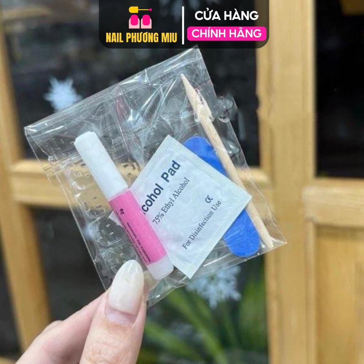 Combo Bộ Phụ Kiện Làm Nailbox Tiện Lợi Set Nhiều Món Miếng Dán, Dũa, Que Gỗ, Alcohol Lau Móng