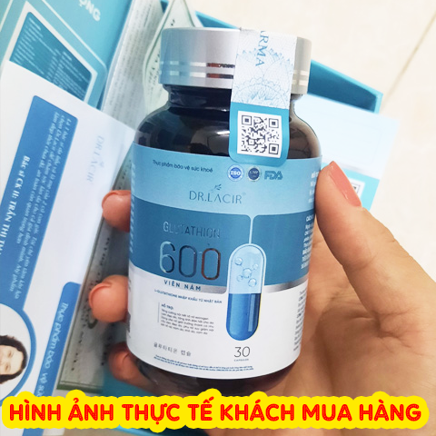 glutathione 600 - viên uống trắng da glutathione dr.lacir đẹp da, mờ nám 3