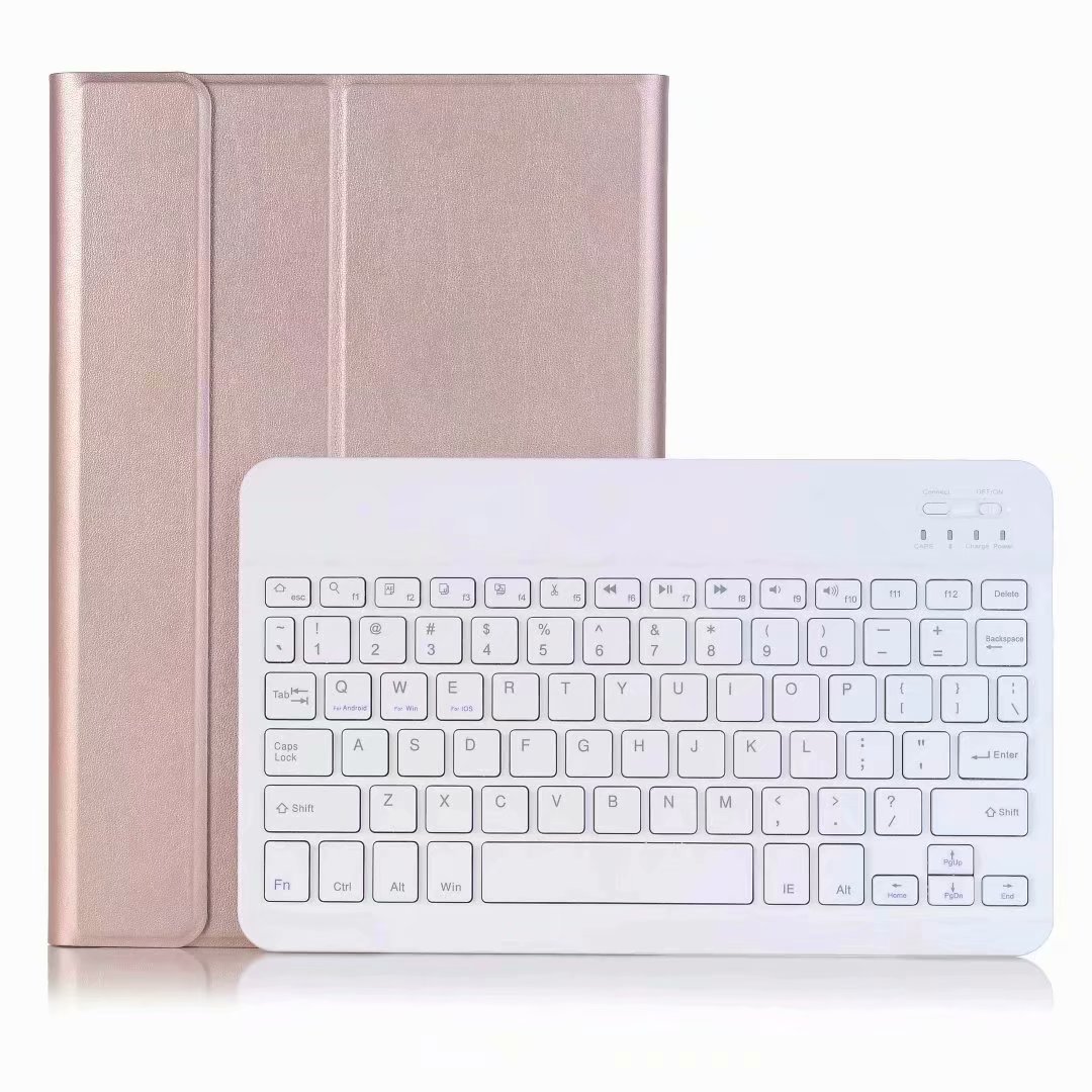 Bao da kèm bàn phím dành cho Samsung Galaxy Tab A7 Lite SM-T225, Tab A7 SM-T505, Tab A8 T295 2019 Bluetooth Keyboard Case có khay để bút chống sốc cao cấp - Hàng chính hãng