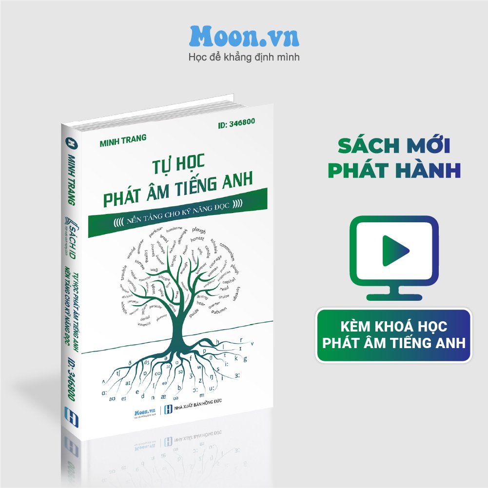 Sách Học Phát Âm Tiếng Anh, Tự học phát âm tiếng anh hiệu quả Moonbook.