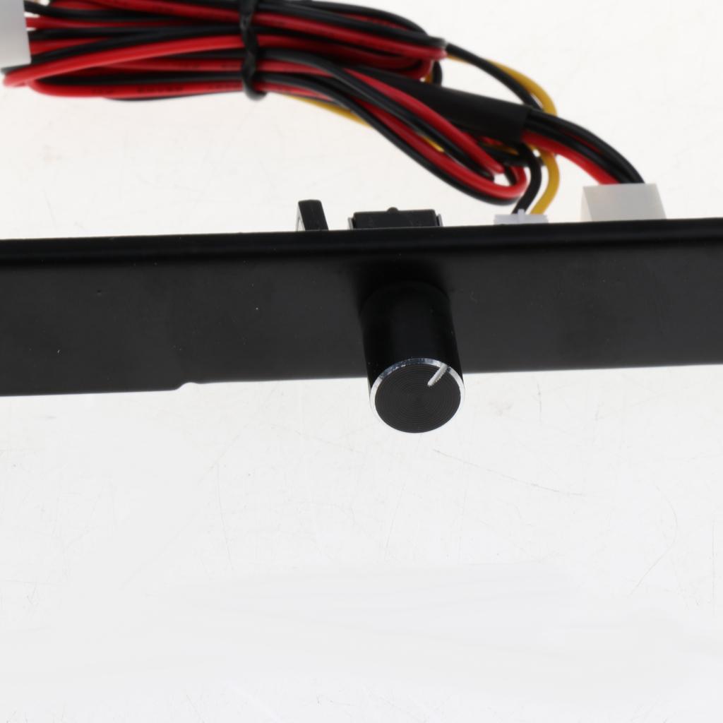 2 Pack 3 Channel 3pin PC Cooler Cooling Fan Speed Controller PCI Bracket 12V