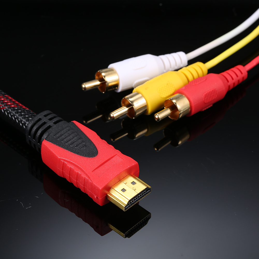 Cáp Âm Thanh Video 1.5 Mét HD RCA Sang 3 RCA Male SV Cho Bộ Chuyển Đổi Dv MP4