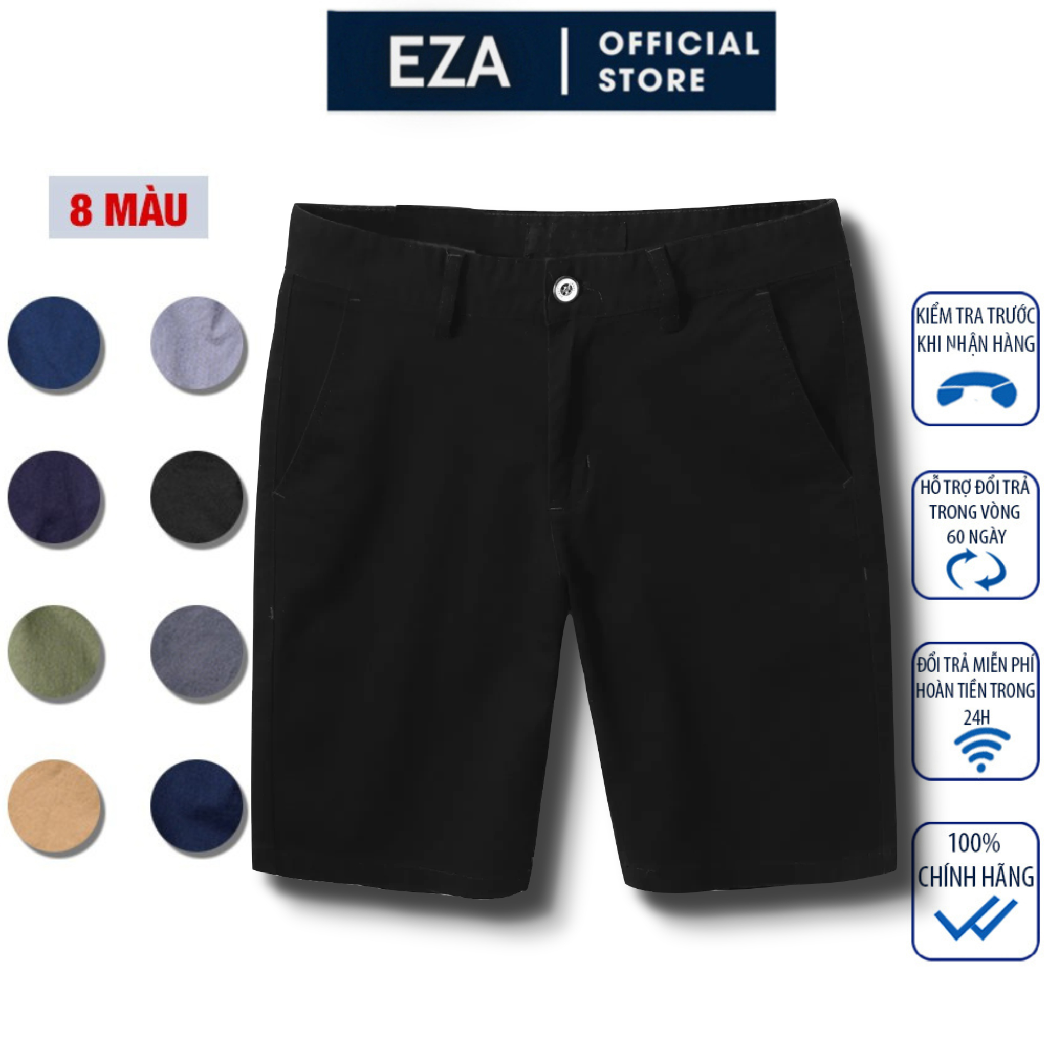 Quần Short Kaki Nam Chất Vải Cotton Co Giãn, Mềm Mịn, Chống Phai Màu Độ Bền Cao, Nhanh Khô Chuẩn Phong Cách Thời Trang Dokafashion DKFQKS2