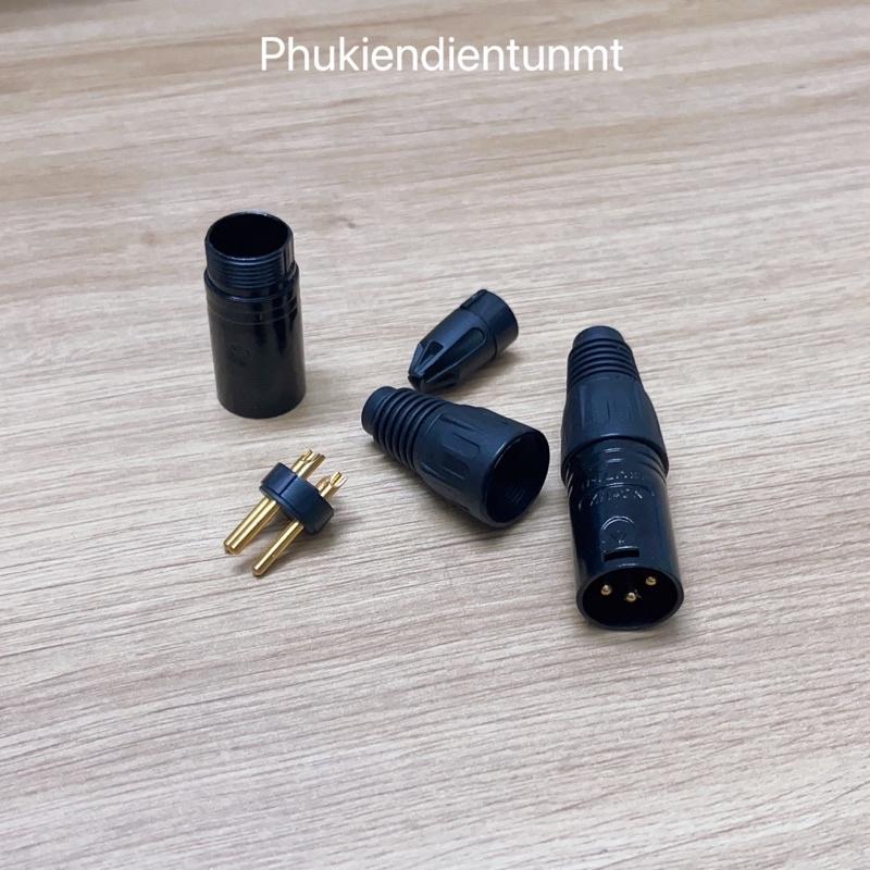 Rắc canon , XLR hàn dây đen đẹp