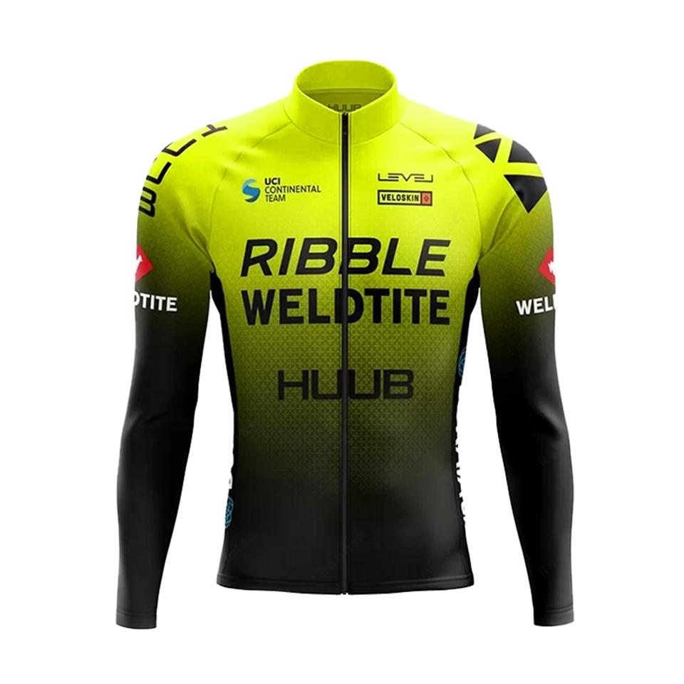 Màu gradient mùa thu Huub Cycling Jersey Long Sleeve 2023 MỚI quần áo đi xe đạp thể thao thoáng khí Jersey nam đường xe đạp MTB Quần Color: 8 Size: XS