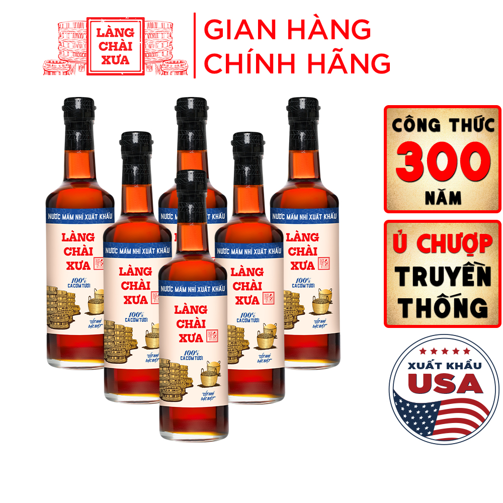 Nước Mắm Nhỉ Làng Chài Xưa Xuất Khẩu Nhãn Xanh Thùng 6 Chai Thủy Tinh 500Ml Cốt Nhỉ Đặc Biệt Vị Dịu Nhẹ Gu Việt Kiều Giới Trẻ Thành Thị Nước Mắm Nguyên Chất Sạch Nước Mắm Nhĩ Từ Thùng Lều Gỗ 100 Cá Cơm Tươi Muối Tinh Khiết Chuẩn Xuất Khẩu