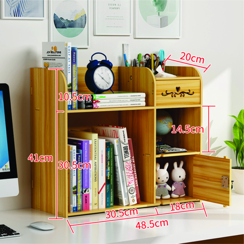 Kệ sách để bàn đa năng, kệ tài liệu có ổ khóa - KS03