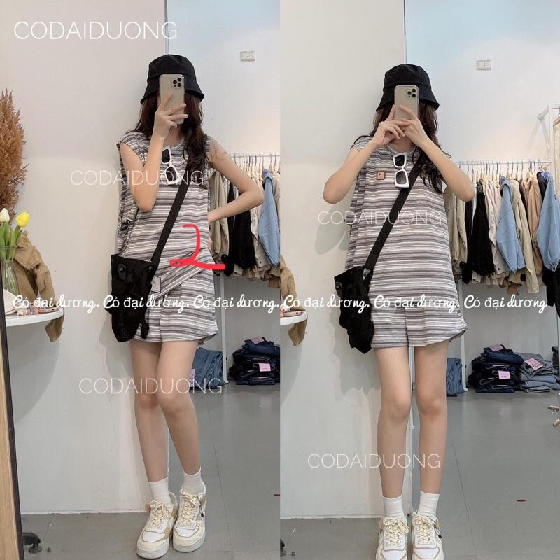 bộ tanktop kẻ