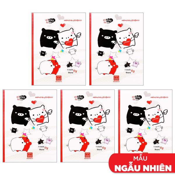 Combo 5 Vở South Star Monokuroo Boo - 4 Ly Ngang 120 Trang ĐL 58g/m2 - Hồng Hà 0736