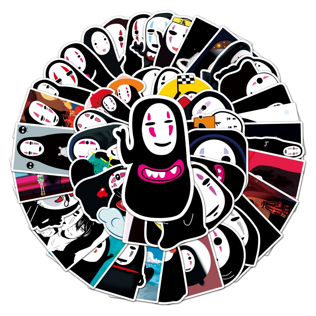 Sticker vô diện cute dán laptop, hình dán mũ bảo hiểm chống nước, điện thoại, vali set 10/ 50 miếng T009