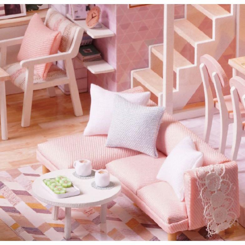 Mô hình nhà gỗ búp bê dollhouse DIY - LOFT