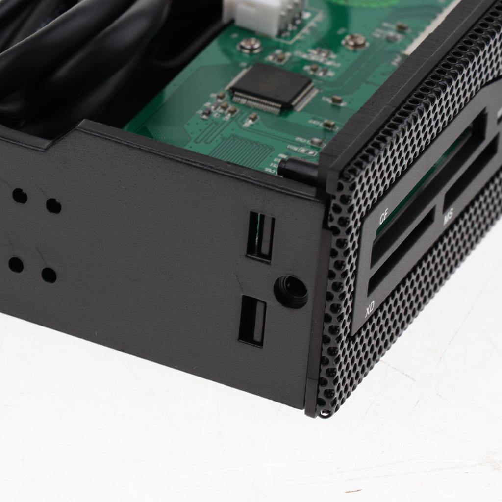 1Pack 5.25inch Desktop Case Front Panel USB3.0 Power Internal Card Reader